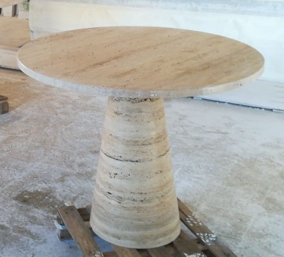 #6477 - Travertine Dining Table