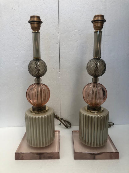#6833-UCGG - Pair of Murano Lamps