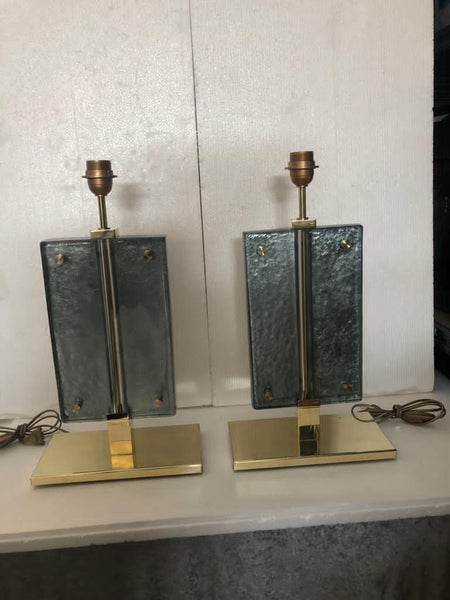 #6839-UCGG - Pair of Murano Lamps