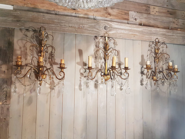 #6956-UGGG - Set of 3 Sconces