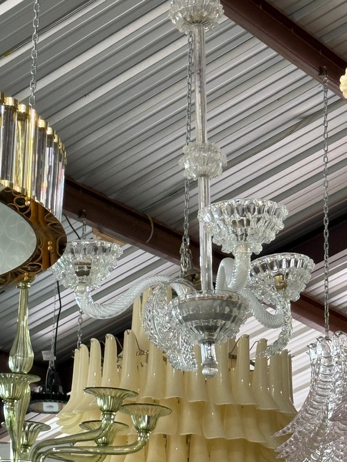 #6802 - 3 light barovier chandalier with leaves