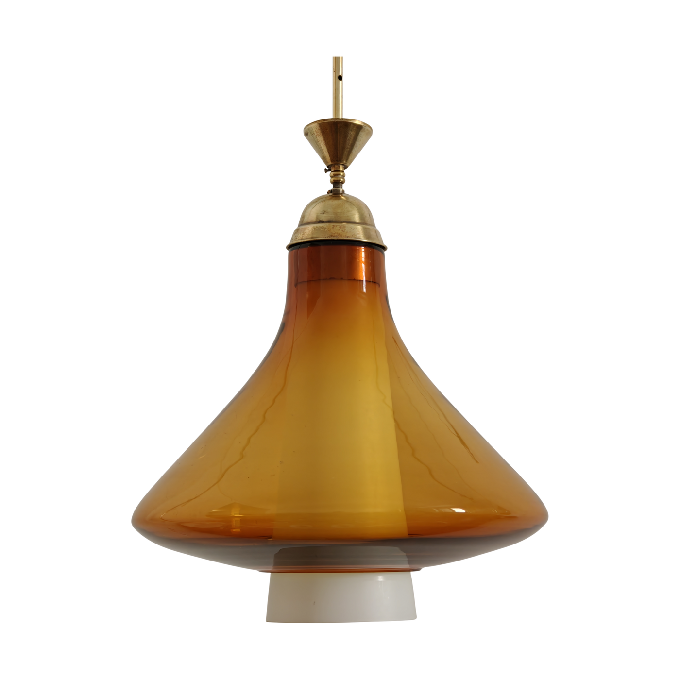 #8778 - Pendant amber white tube inside