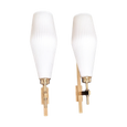 #7802 - large white glass sconces modern