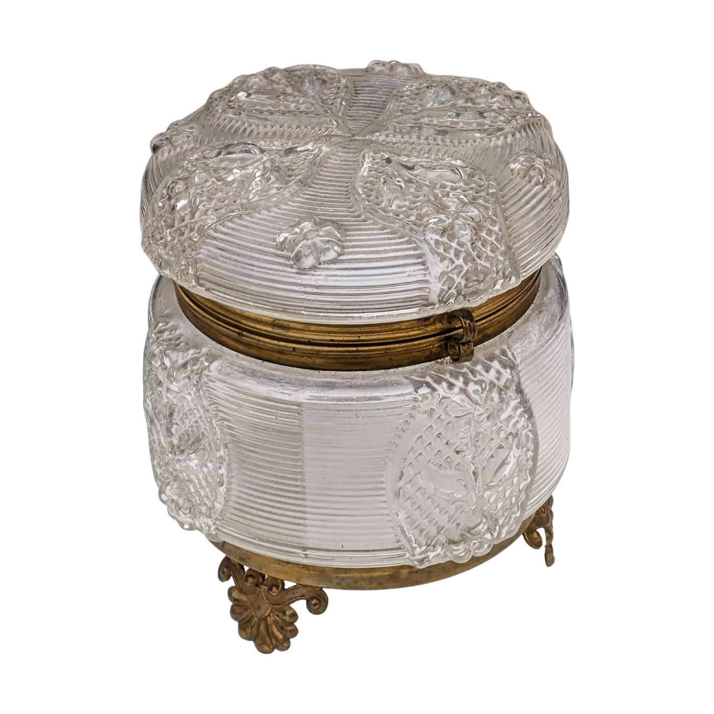 #5791 - jewelry box with brass feet
