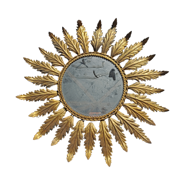 #8711 - Mirror sun gold metal
