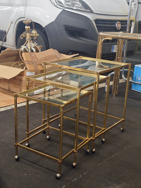 #5027 - nesting brass tables