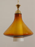 #8778 - Pendant amber white tube inside