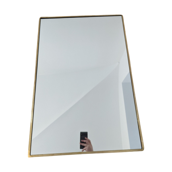#37 - Rectangle brass trim mirror