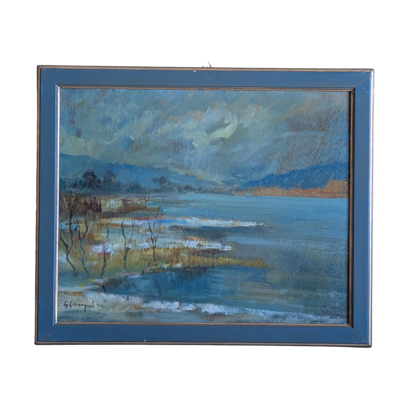 #8466 - Painting blue frame sea