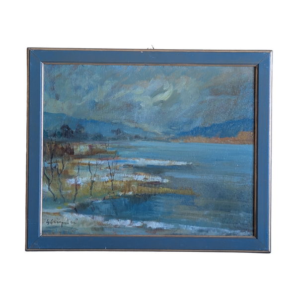 #8466 - Painting blue frame sea