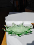 #5532 - Large green oval murano bowl