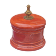 #5527 - Orange jar with lid