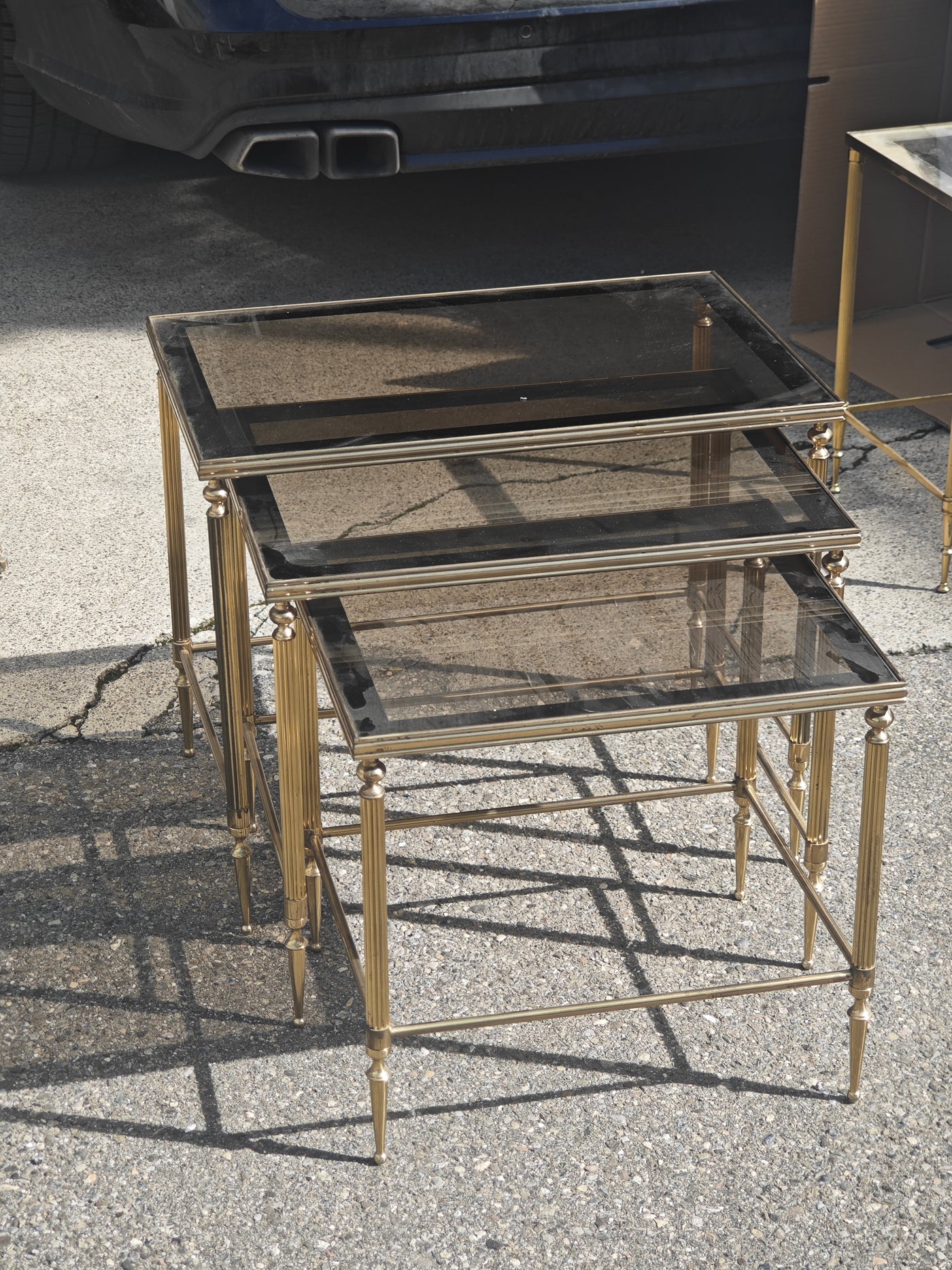 #5707 - 3 brass tables