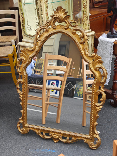 #5529 - Gold mirror wood