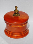 #5527 - Orange jar with lid