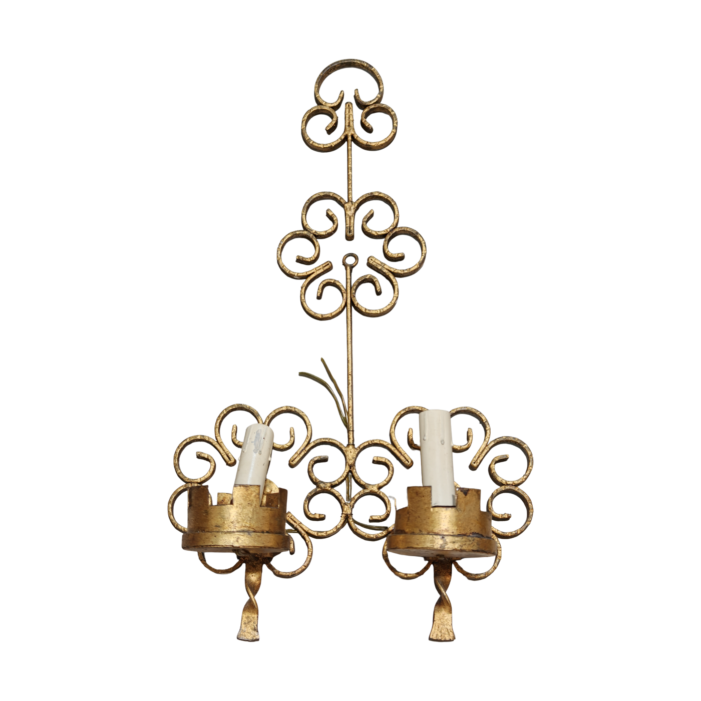 #8409 - iron gold sconces