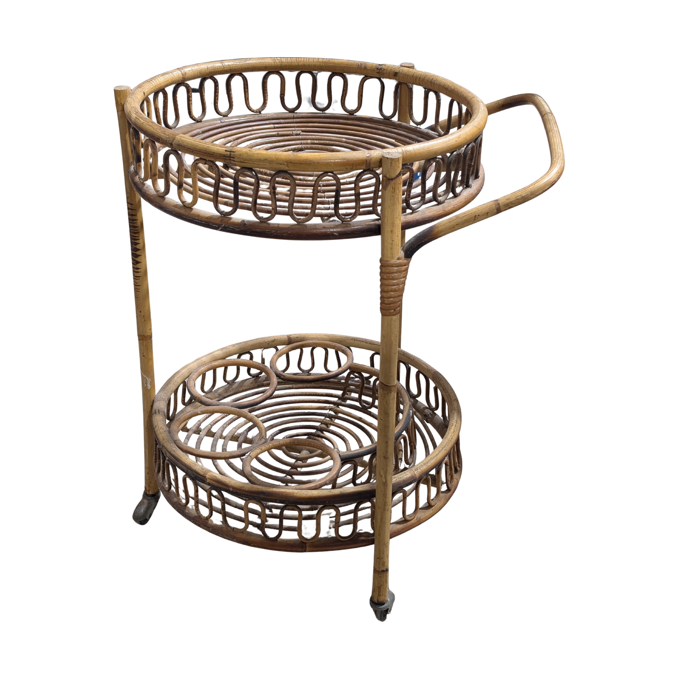 #6196 - Bamboo bar cart