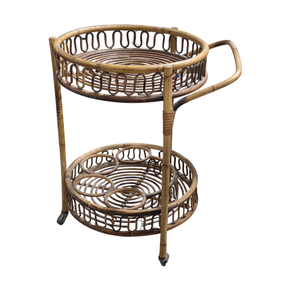 #6196 - Bamboo bar cart