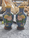 #5583 - 2 metal chinese vases