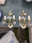 #5802 - floral porcelin sconces