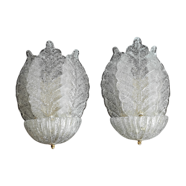 #5761 - murano leaf sconces