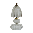#8785 - Lamp all glass with glass shade, medium size