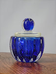 #4990 - Blue Murano glas jar