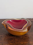 #7071 - Murano red/orange/whire bowl