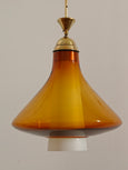 #8778 - Pendant amber white tube inside