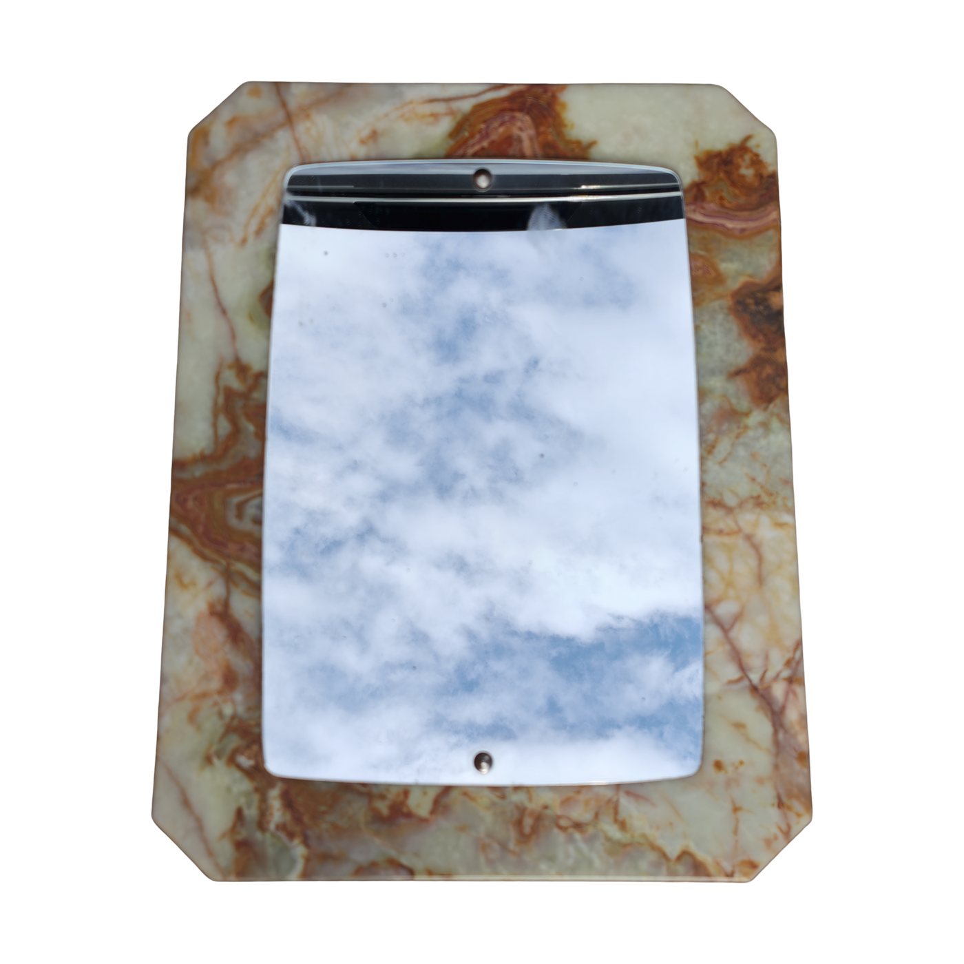 #8765 - Mirror marble green and glass mirror