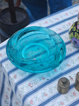#5249 - Azure eye shaped murano bowl