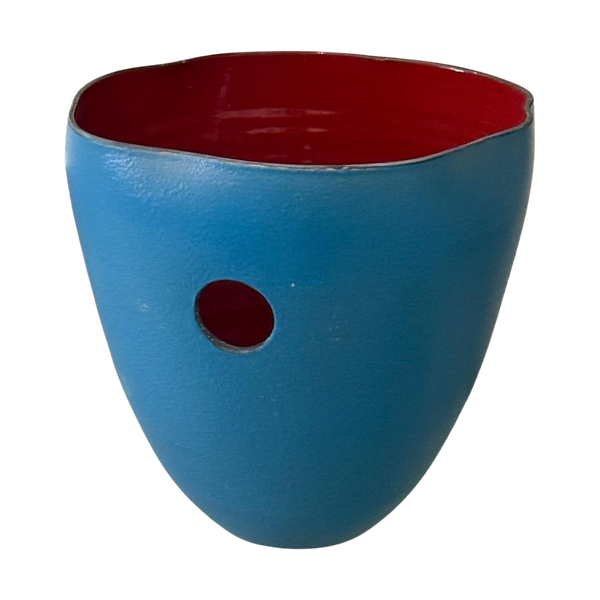 #8128 - blue potery vase