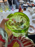 #8672 - green murano bowl