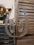 #8728 - pendant large barovier 2 globe and leaves
