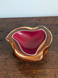 #7071 - Murano red/orange/whire bowl