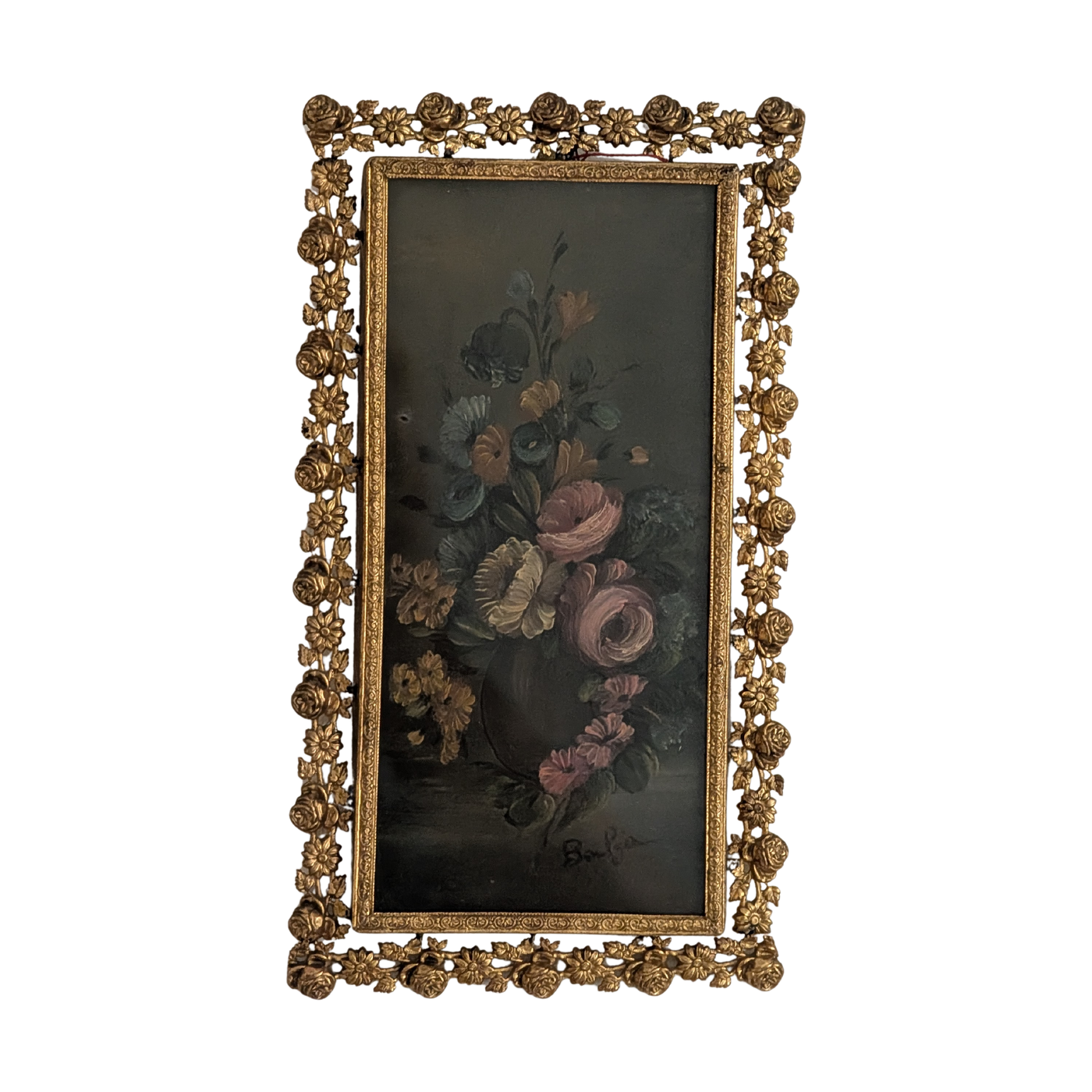 #6876 - Painting with brass frame