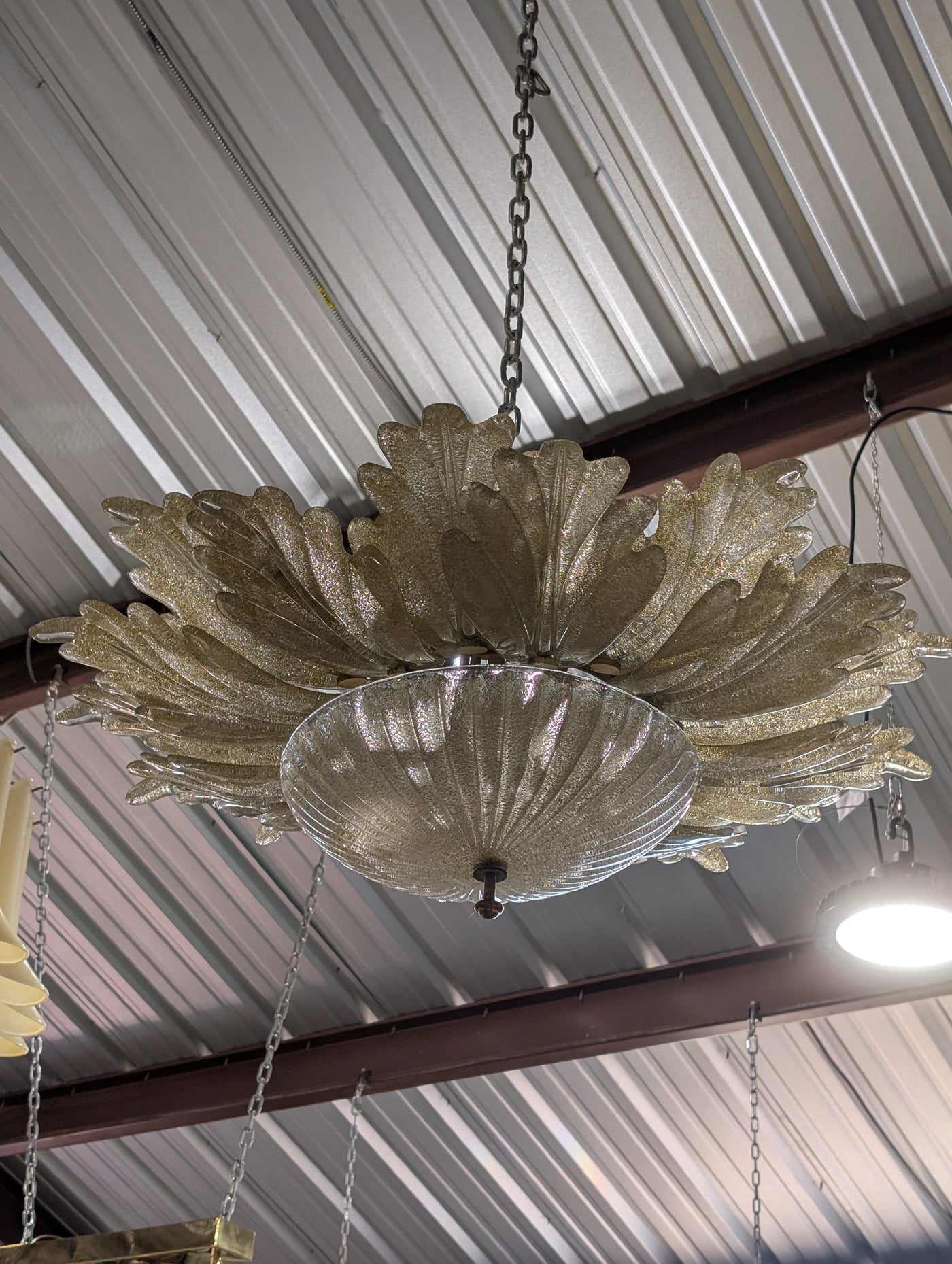#7336 - cieling mount eith gold