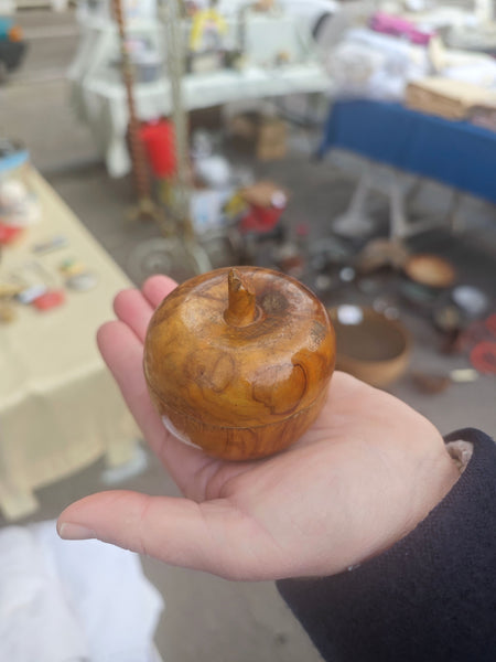 #5016 - Apple shaped wooden box