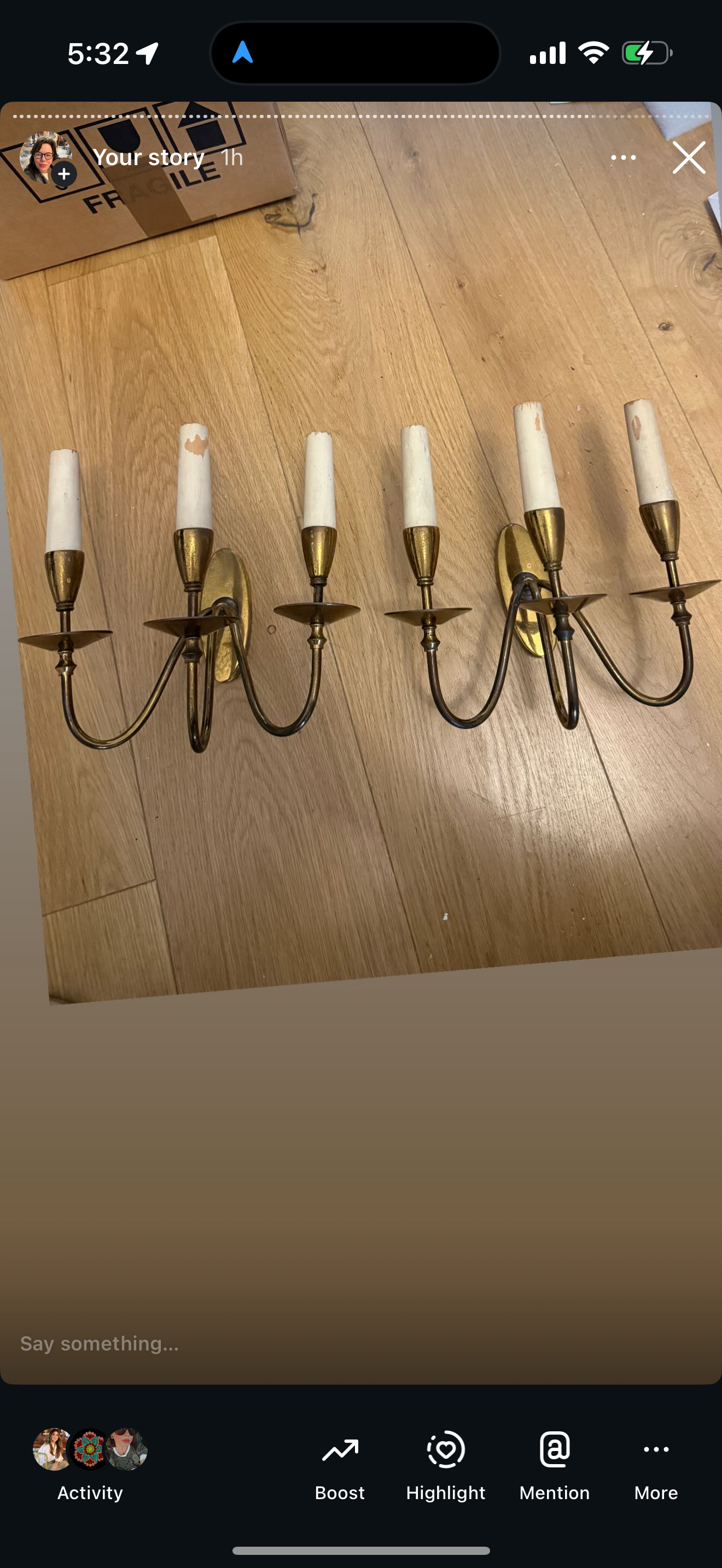 #8477 - sconces brass