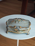 #5213 - Blue Florentine casket painted with flowers