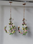 #5002 - Pair of floral chandeliers