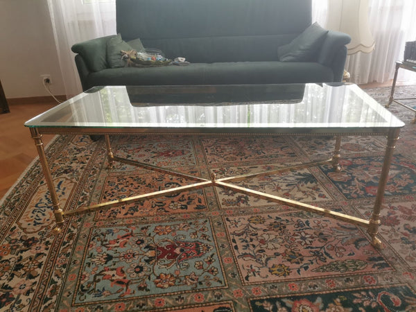 #5685 - brass coffee table hoofed