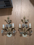 #5802 - floral porcelin sconces