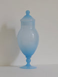 #8766 - Opaline blue lidded jar