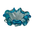 #5248 - Azure murano bowl with bubbles