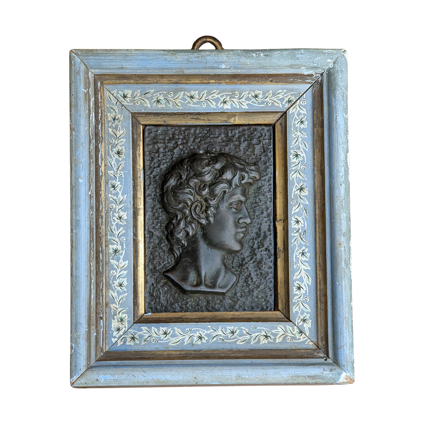 #5792 - framed bronze head