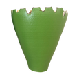 #8127 - green potery vase