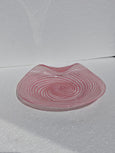 #5550 - Glass tray pink stripe