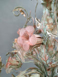 #7709-UAGG  -Iron Chandelier w/ Murano Glass Flowers