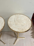 #7757-RGGG - Pair of Marble Top Tables